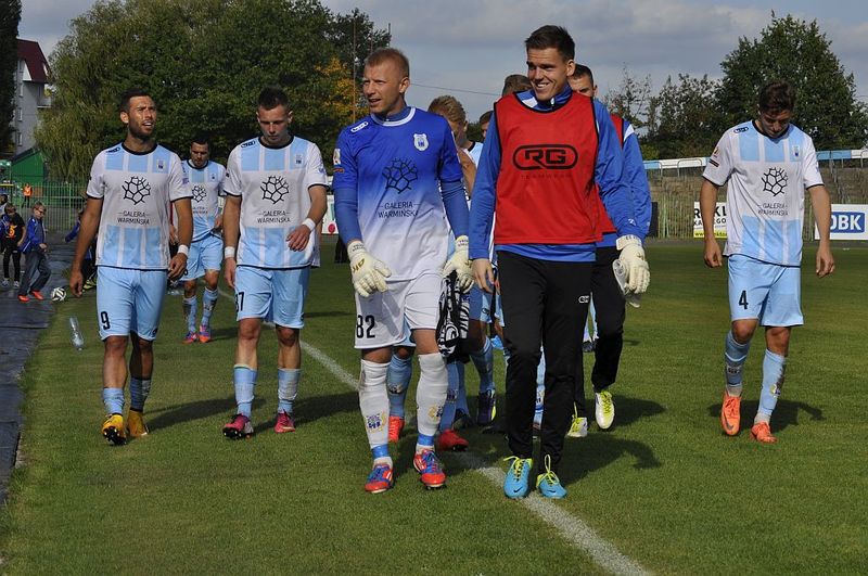 Piłkarze Stomilu Olsztyn zremisowali w meczu na szczycie I ligi, fot. Emil Marecki