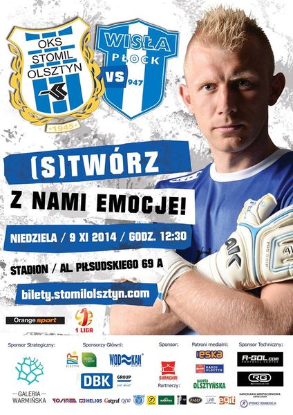 Plakat promujący mecz, fot. stomilolsztyn.com