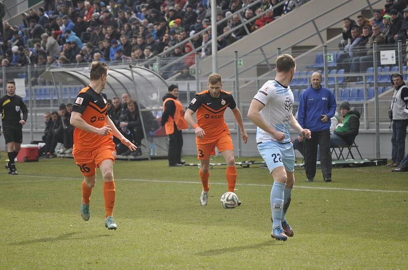 Zagłębie Lubin w Ostródzie strzeliło 4 gole, fot. Emil Marecki