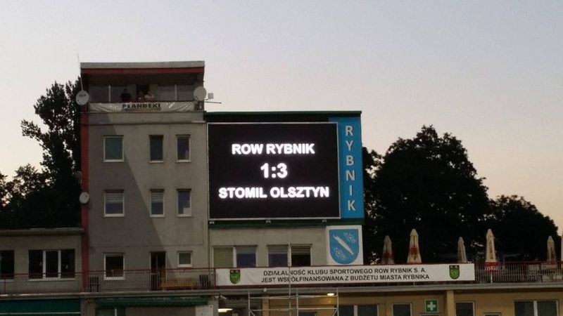 Stomil Olsztyn do przerwy wygrywał 3:0 z ROW-em 1964 Rybnik, fot. Czytelnik stomil.olsztyn.pl