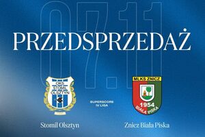 Przedsprzedaż biletów na mecz Stomil Olsztyn - Znicz Biała Piska. Bilet tylko 19,45 PLN!